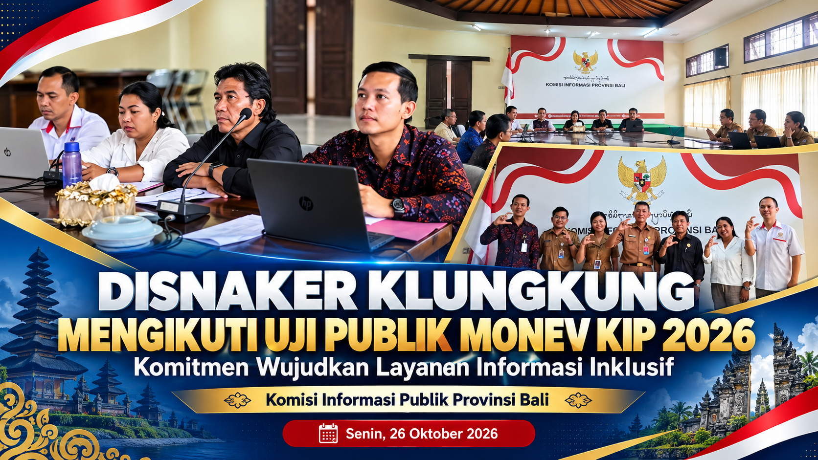 Disnaker Klungkung Ikuti Uji Publik Monev KIP 2026, Komitmen Wujudkan Layanan Informasi Inklusif