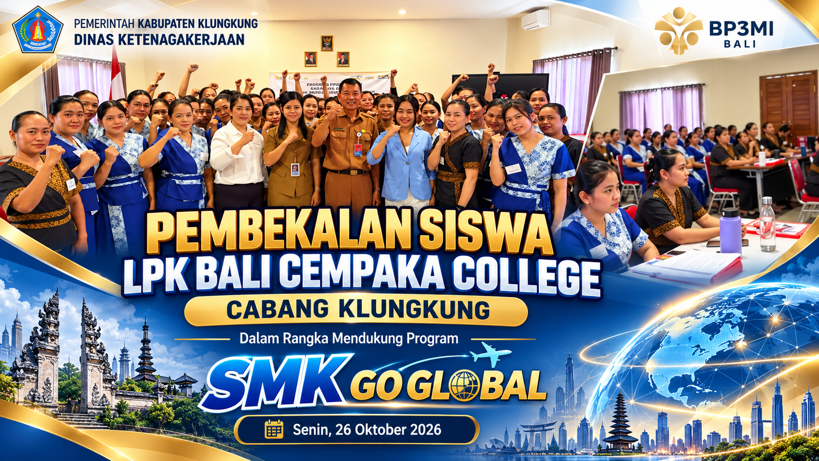 Disnaker Klungkung Berikan Pembekalan kepada Calon Pekerja Migran, Dukung Program SMK Go Global